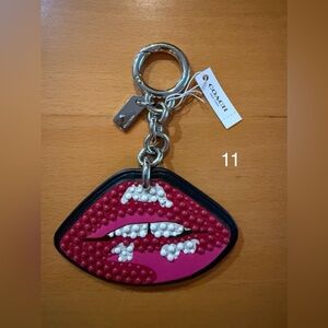 Coach Lips Bag Charm. Original Tag Still Attached! (11)